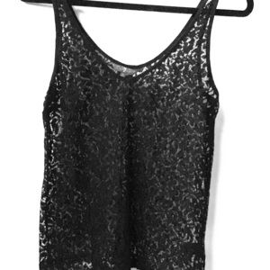 7 for All Mankind Black Lace Tank Size Small